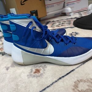 Nike Royal Blue and White Basketball Shoes